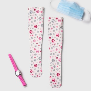 The socks feature a 10-18 mmHg gradient compression from your ankle to calf in order to promote better blood flow during your long shifts. Plus, it's too cute not to wear! The knee length socks are made out of 95/5 nylon/spandex fabric. 